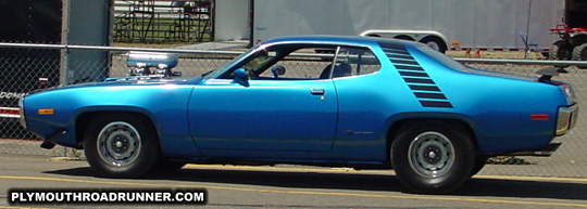 Supercharged Plymouth Road Runner. Photo from 2001 Chrysler Classic – Columbus, Ohio.