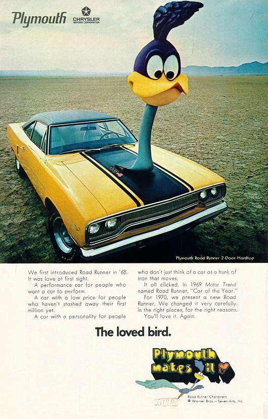 1970 Plymouth Road Runner Factory Advertisement. 